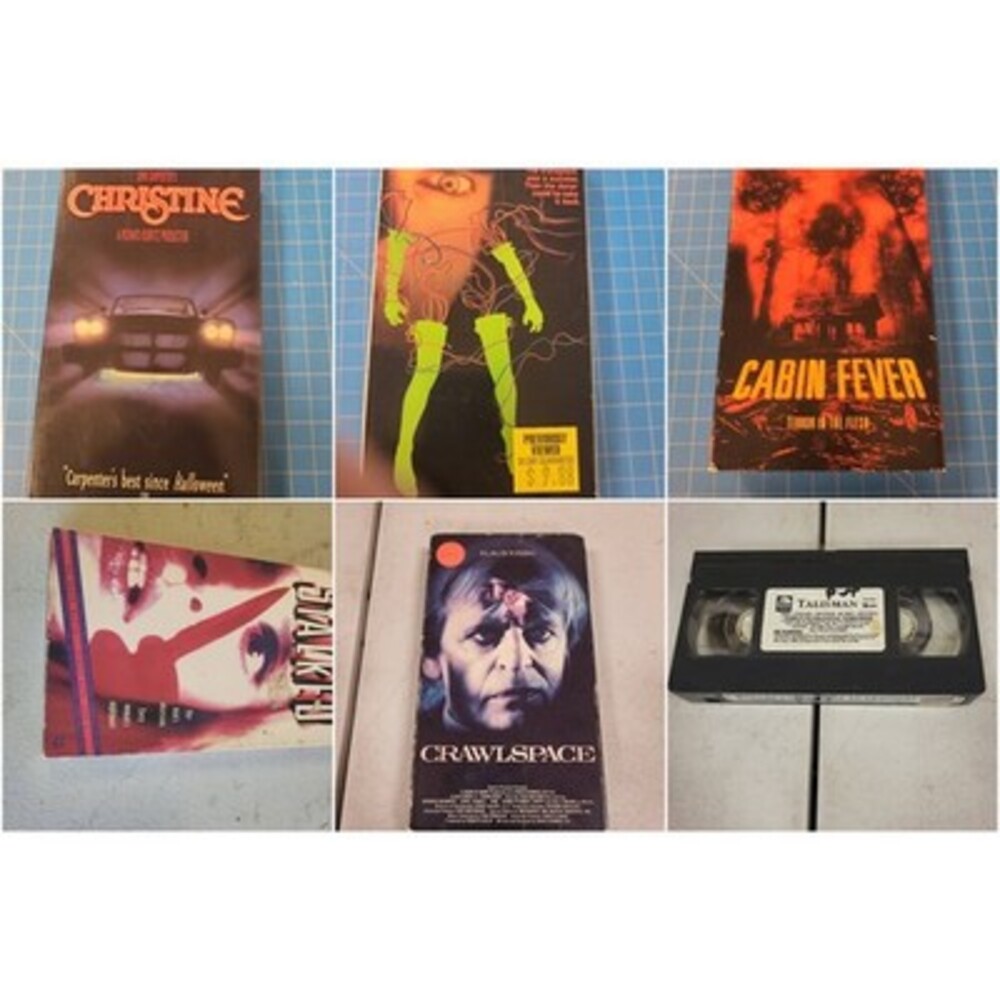 Lot of 6 Horror VHS Tapes Cabin Fever The Crawlspace Talisman Stalked Body Parts